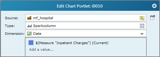 Chart portlet settings.