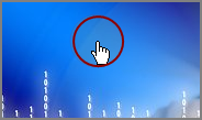 Pointing hand pointer, indicating a click action.
