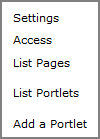 Edit the page contents context menu.