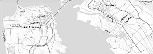 Example of a toner lite map layer.