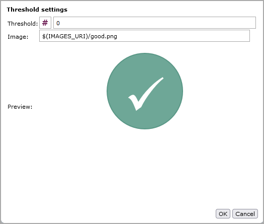 Matrix portlet image threshold settings