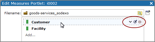 Add, edit, and delete column icons.