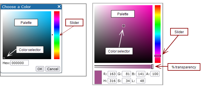 Choose a color dialog box.