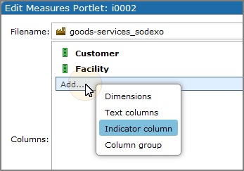 Add column context menu.