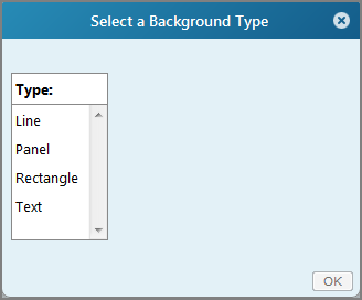 Select a Background Type dialog box.