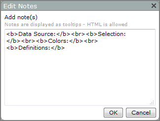 Edit notes dialog box.