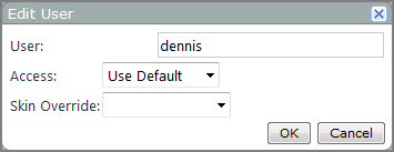 Example of an Edit User dialog box.