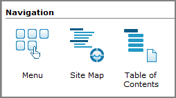 Navigation types of portlets.