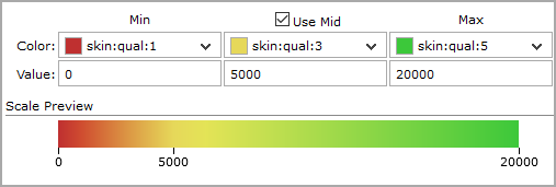 Color scale settings example.