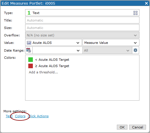Edit text column dialog box.