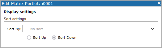 Matrix portlet display settings