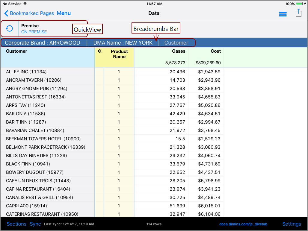 A sample bookmarked page.