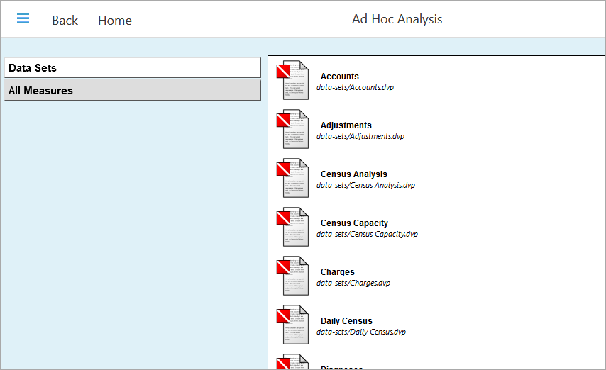 Ad Hoc Analysis Page