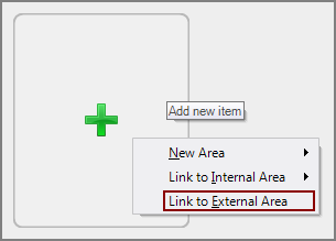 New button and linking to an External Area.