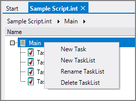 TaskList Context Menus