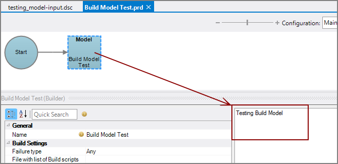 Production Build Model Node with comments