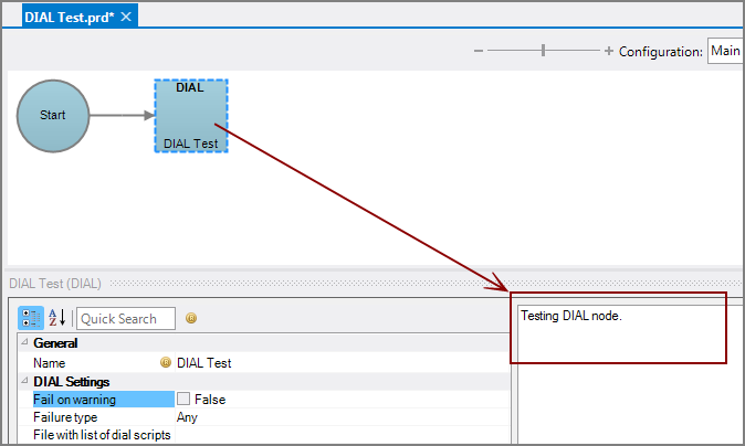 Production DIAL Node with comments