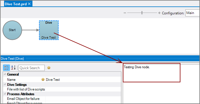 Production Dive Node with comments