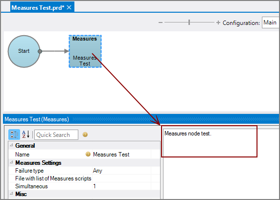 Production Measures Node with comments