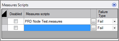 Production Measures Node Scripts List