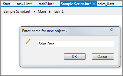 Naming Input Object