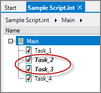 Disabled Tasks in Visual Integrator