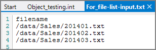 VI Sample text file for file list input attribute