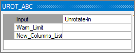 Example of VI Unrotate process object's attributes pane