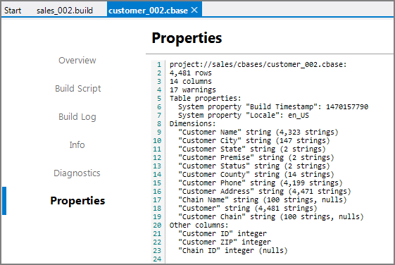 cBase Viewer Properties