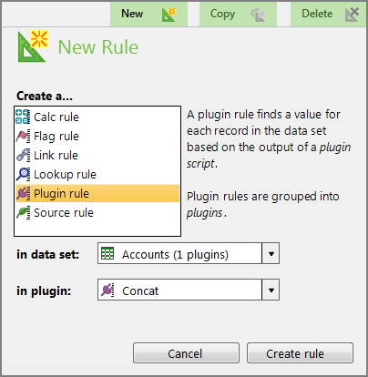 Select Plugin Rule Type