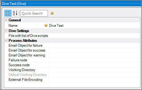 Production Dive Node Attributes