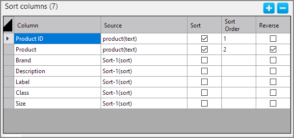 Spectre Build Sort Columns