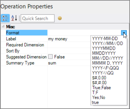 Spectre Build Calc Format Property