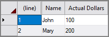 Example of input A for VI Concat process object