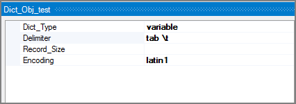 VI Dict Attributes Pane