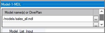 VI Model Input Object Single Model