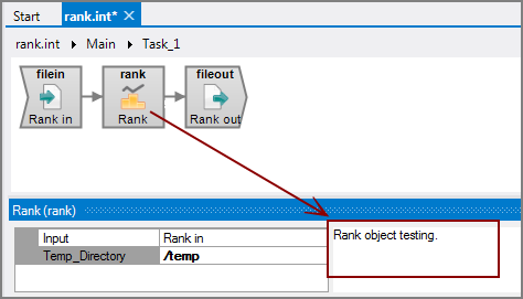 Example of VI Rank object with comments
