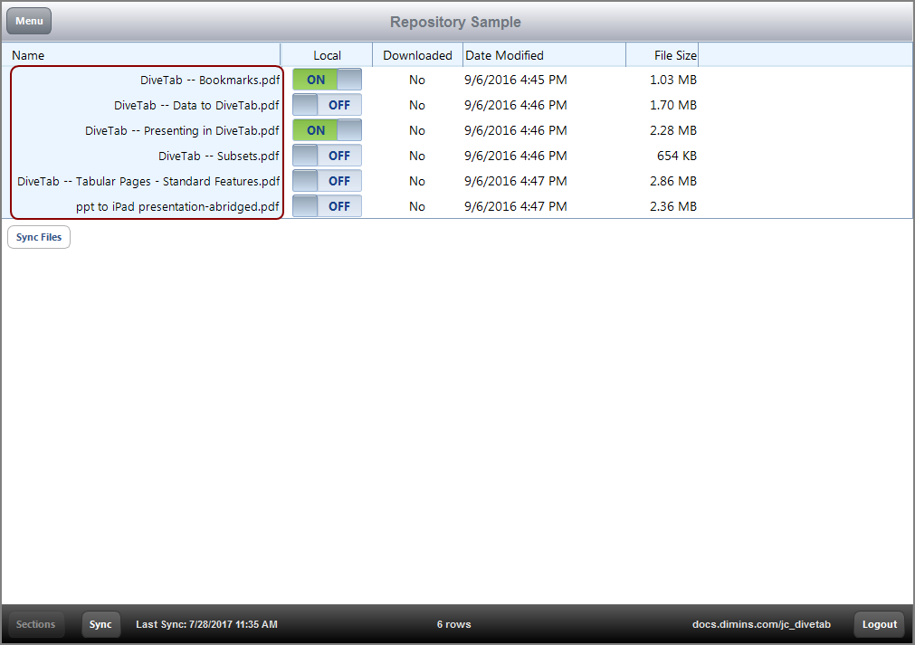Creating a Repository Area