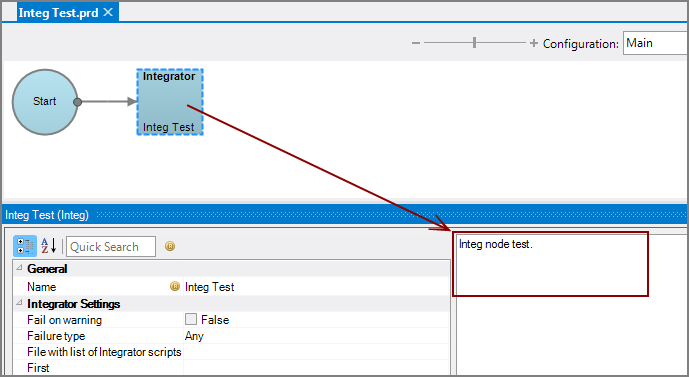 Production Integ Node with comments