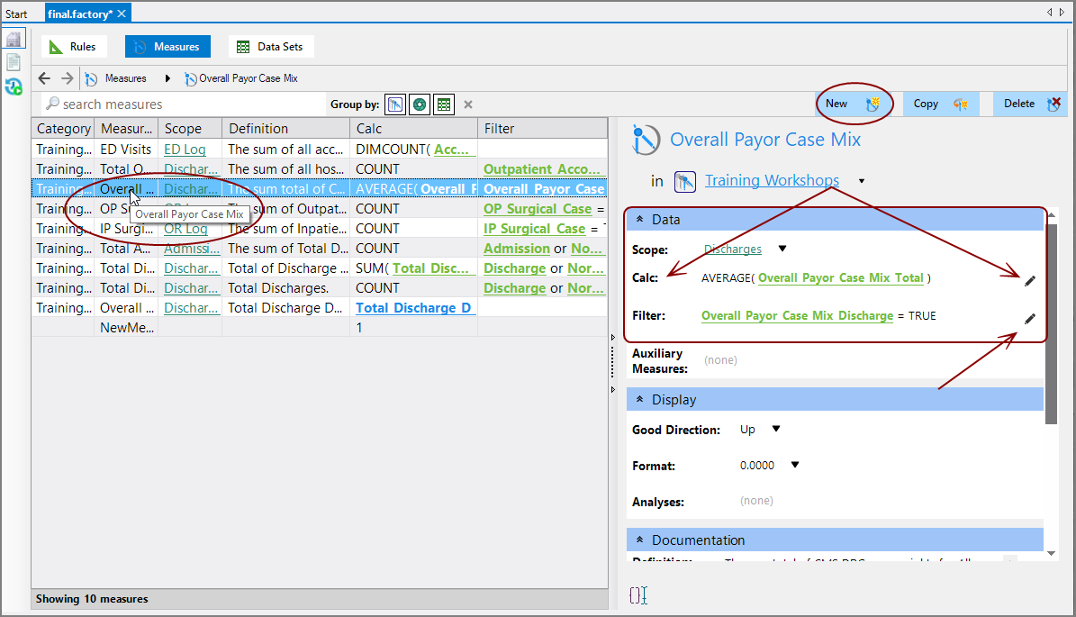 Factory Config Measure Detail