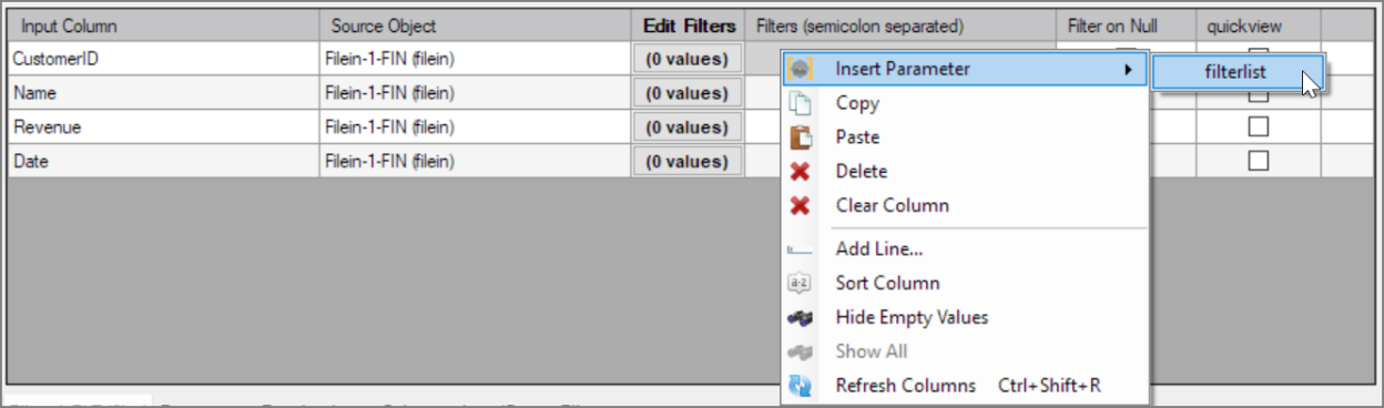 Filter Object Using an Array Parameter