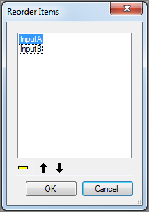 VI Concat - Reorder Items dialog