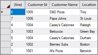 Example of customer input for a VI Join process object