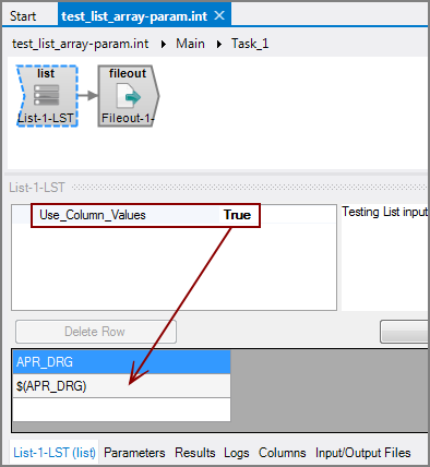 VI List with Array Parms