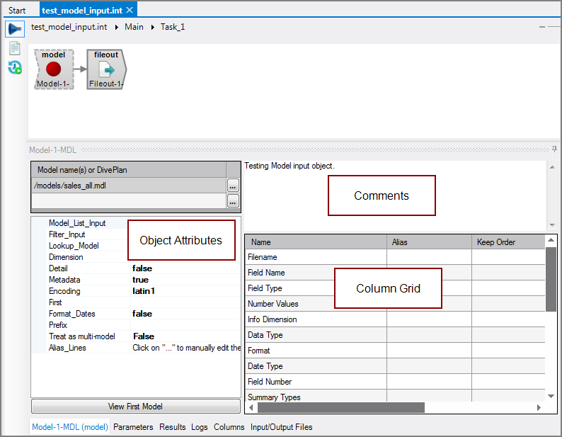 VI Mode Input Object All Panes