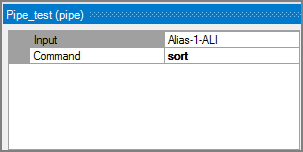 Example of attributes for a VI Pipe output object