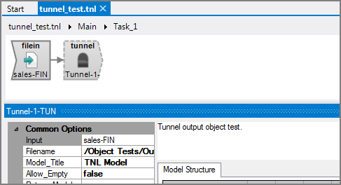 Example of a VI Tunnel output object with comments