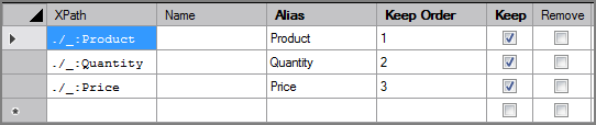 VI XML Column Grid