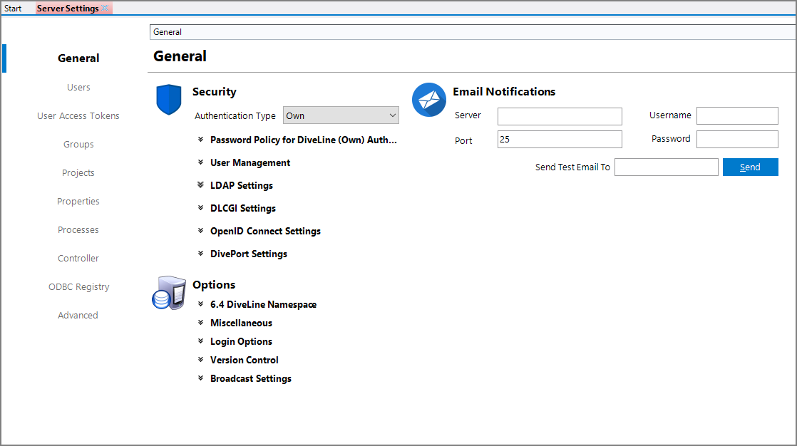 Server Settings Overview