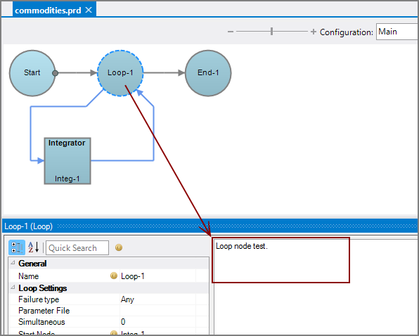 Production Loop Node with comments